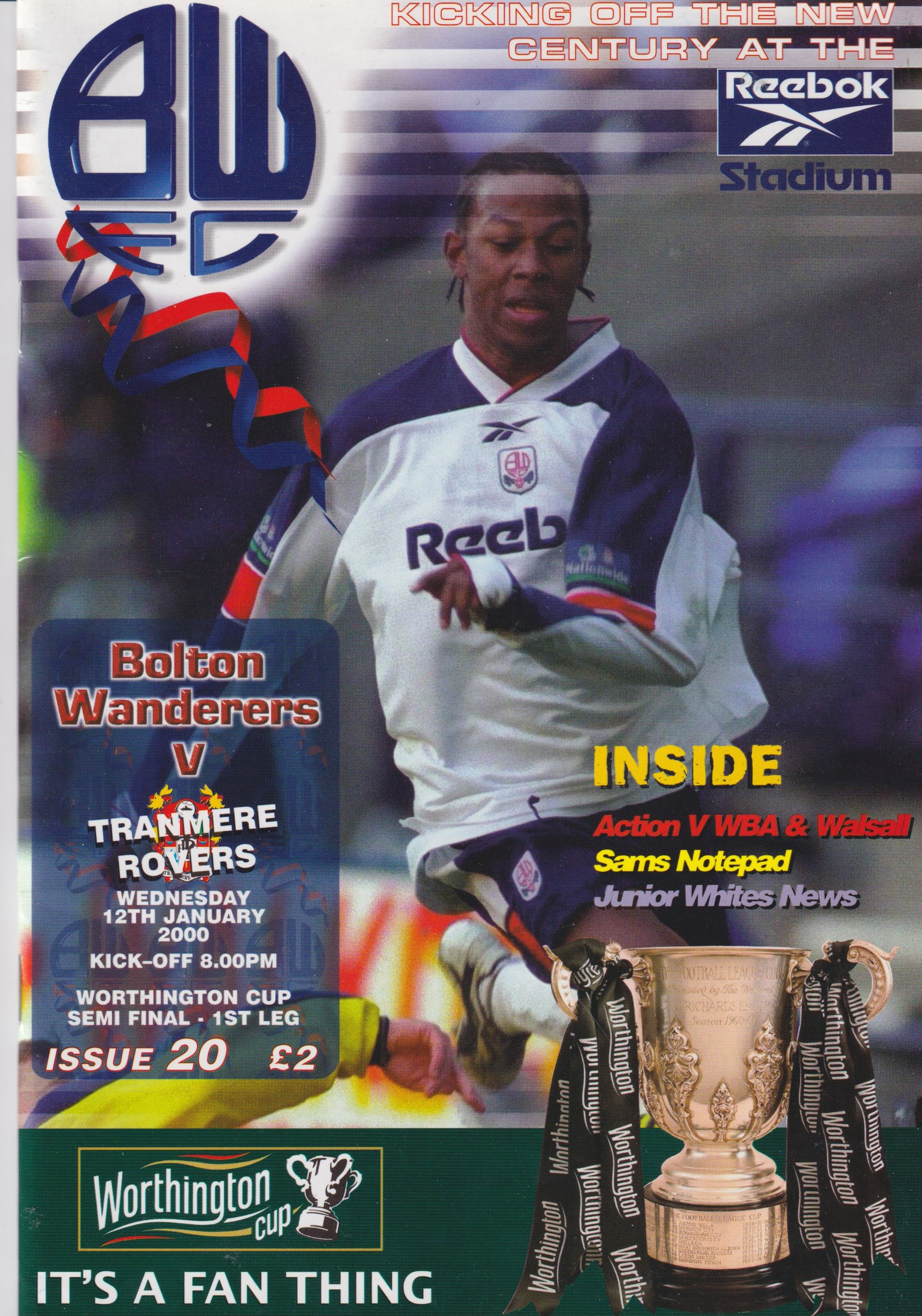 Bolton Wanderers v Tranmere Rovers match programme